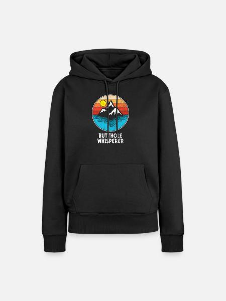 Arschloch-Flüsterer - Frauen Premium Bio Hoodie - Schwarz