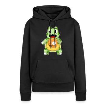 Gant de baseball Turtle - Sweat à capuche Premium bio Femme - noir - Devant - Julia (174cm)