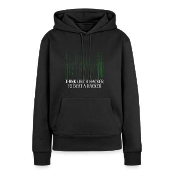 Cybersicherheitsexpertise von ethischen Hackern - Frauen Premium Bio Hoodie - Schwarz - Vorne - Julia (174cm)
