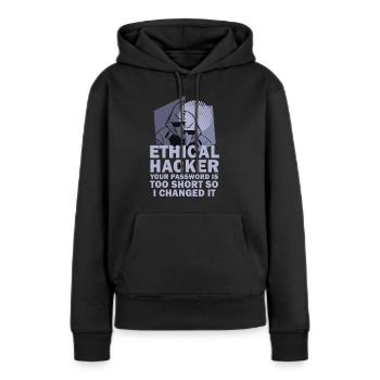 Cybersicherheitsexpertise von ethischen Hackern - Frauen Premium Bio Hoodie - Schwarz - Vorne - Julia (174cm)