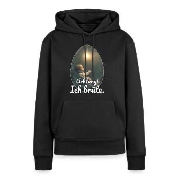 Brüter-Design für schwangere Frauen - Frauen Premium Bio Hoodie - Schwarz - Vorne - Julia (174cm)