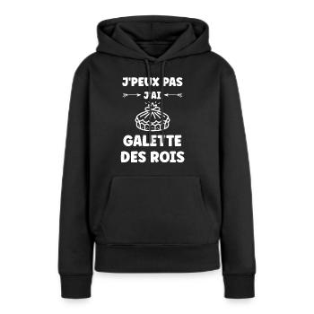 Pfannkuchen - Frauen Premium Bio Hoodie - Schwarz - Vorne - Julia (174cm)
