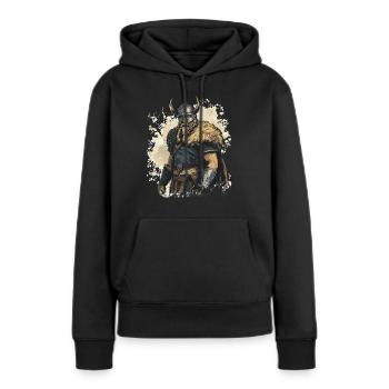 Wikinger Krieger Viking Vikings Germane Germanen - Frauen Premium Bio Hoodie - Schwarz - Vorne - Julia (174cm)