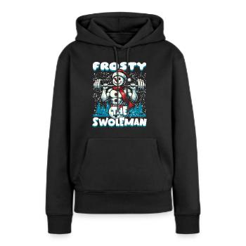 Frosty Der Muskelmann Weihnachten Fitness - Frauen Premium Bio Hoodie - Schwarz - Vorne - Julia (174cm)