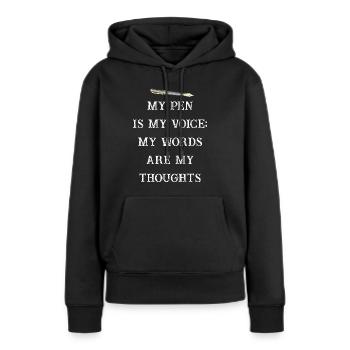 Poetry Slam Schriftsteller Poet Literatur Slam - Frauen Premium Bio Hoodie - Schwarz - Vorne - Julia (174cm)