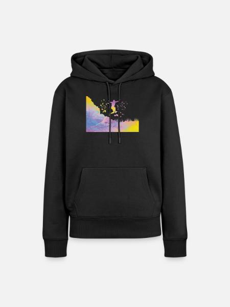 Trail Runner Cross Trail Bergläufer - Frauen Premium Bio Hoodie - Schwarz