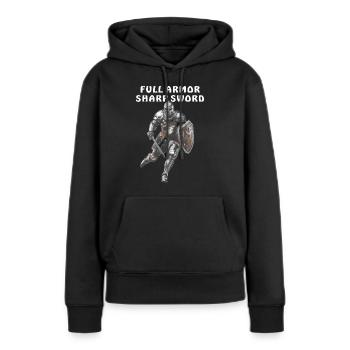 FULL ARMOR SHARP SWORD - Frauen Premium Bio Hoodie - Schwarz - Vorne - Julia (174cm)