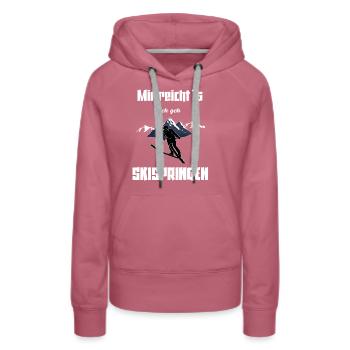 Skispringen - Frauen Premium Bio Hoodie - Malve - Vorne - Isabella (175cm)