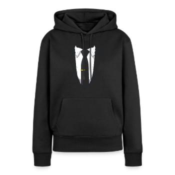 Costume Costume Enfant Costume Fun Cadeau Partenaire Tenue - Sweat à capuche Premium bio Femme - noir - Devant - Julia (174cm)