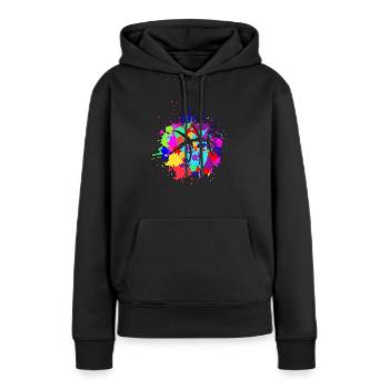 Basketball Basketballspieler Überraschungsoutfit - Frauen Premium Bio Hoodie - Schwarz - Vorne - Julia (174cm)