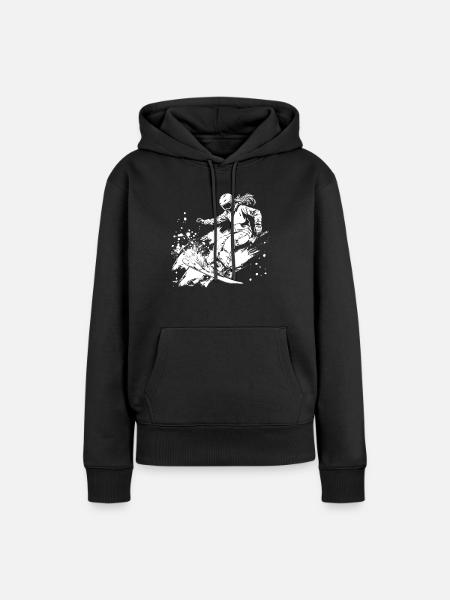 Snowboarderin - Frauen Premium Bio Hoodie - Schwarz