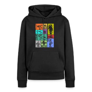 Nazca Lines | Ancient Astronaut Peru Geoglyphs - Women’s Premium Organic Hoodie - black - Front - Julia (174cm)