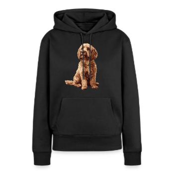 Labradoodle - Frauen Premium Bio Hoodie - Schwarz - Vorne - Julia (174cm)