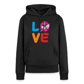 L’AMOUR DU PATINAGE ARTISTIQUE - Sweat à capuche Premium bio Femme - noir - Devant - Julia (174cm)