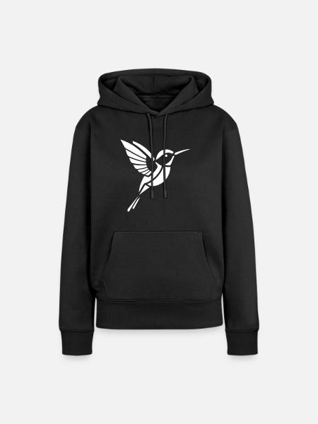 Kolibri - Frauen Premium Bio Hoodie - Schwarz