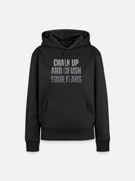 Bouldern Chalk Up Boulderer - Frauen Premium Bio Hoodie - Schwarz