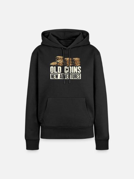 Old Coins New Adventures Numismatics - Women’s Premium Organic Hoodie - black