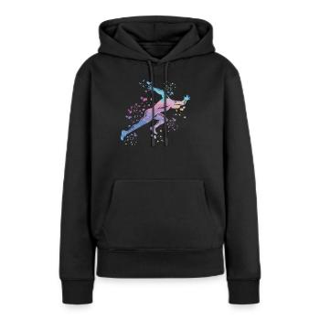 Sprinter Colorsplash Sprintender Sprint - Sweat à capuche Premium bio Femme - noir - Devant - Julia (174cm)