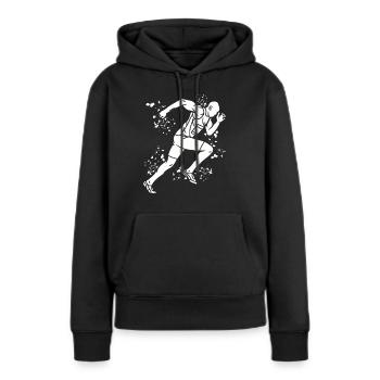 Sprinter Colorsplash Sprintender Sprint - Sweat à capuche Premium bio Femme - noir - Devant - Julia (174cm)