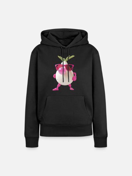 Rettich - Frauen Premium Bio Hoodie - Schwarz