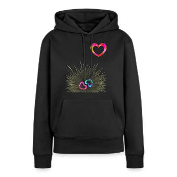 Pregnancy Gemini Announcement - Women’s Premium Organic Hoodie - black - Front - Julia (174cm)