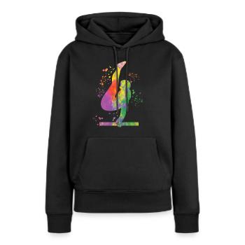 Turner Barren Kunstturnen - Frauen Premium Bio Hoodie - Schwarz - Vorne - Julia (174cm)