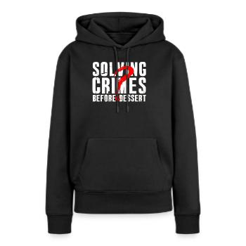 Krimi-Dinner-Spaß-Nacht - Frauen Premium Bio Hoodie - Schwarz - Vorne - Julia (174cm)