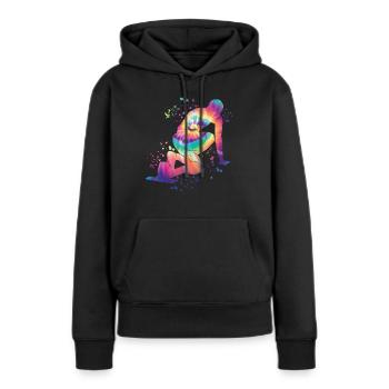 Sprinter Colorsplash Sprintender Sprint - Sweat à capuche Premium bio Femme - noir - Devant - Julia (174cm)