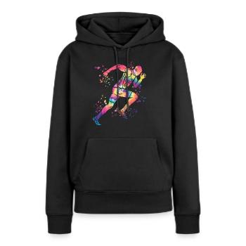 Sprinter Colorsplash Sprintender Sprint - Sweat à capuche Premium bio Femme - noir - Devant - Julia (174cm)