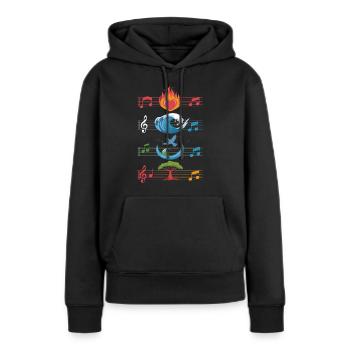 Fire Water Earth Air Music, Elements - Women’s Premium Organic Hoodie - black - Front - Julia (174cm)