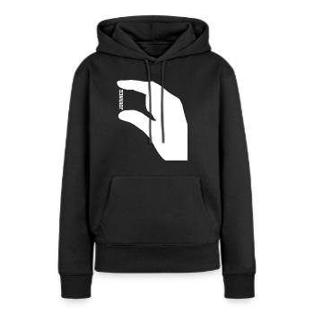 JD VANCE petit - Anti  JDVance - Sweat à capuche Premium bio Femme - noir - Devant - Julia (174cm)