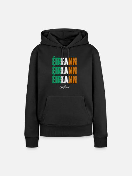 Flagge von Irland, Irish Pride - Frauen Premium Bio Hoodie - Schwarz