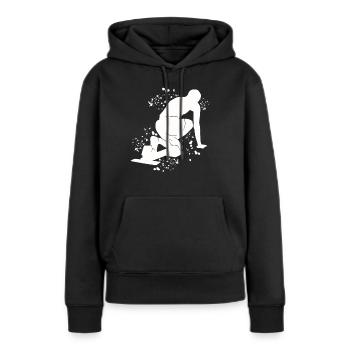 Sprinter Colorsplash Sprintender Sprint - Sweat à capuche Premium bio Femme - noir - Devant - Julia (174cm)