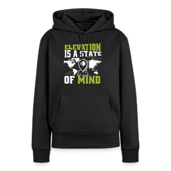 Systèmes d’information géographique - Sweat à capuche Premium bio Femme - noir - Devant - Julia (174cm)