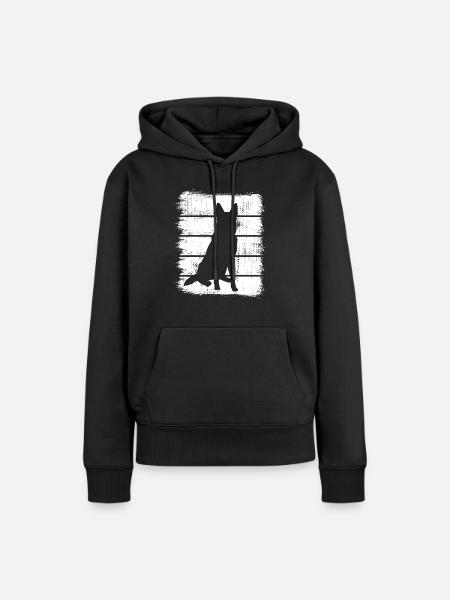 Deutscher Schäferhund Skizze - Frauen Premium Bio Hoodie - Schwarz