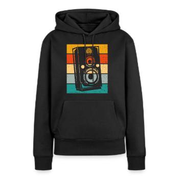 Lautsprecher Retro - Frauen Premium Bio Hoodie - Schwarz - Vorne - Julia (174cm)