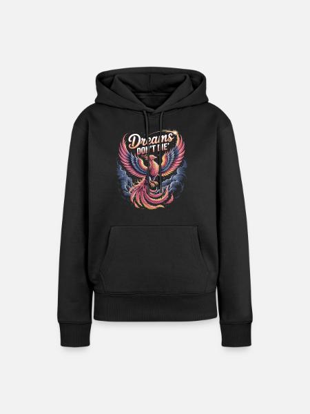 Mythischer Phönix mit Motiv - Frauen Premium Bio Hoodie - Schwarz