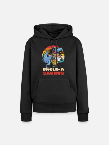 UncleASaurus Bierheld - Frauen Premium Bio Hoodie - Schwarz