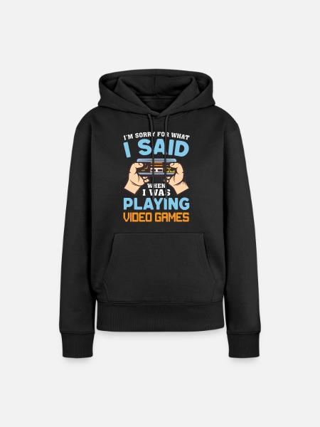Gaming - Frauen Premium Bio Hoodie - Schwarz