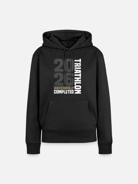 Triathlon 2026 - Frauen Premium Bio Hoodie - Schwarz