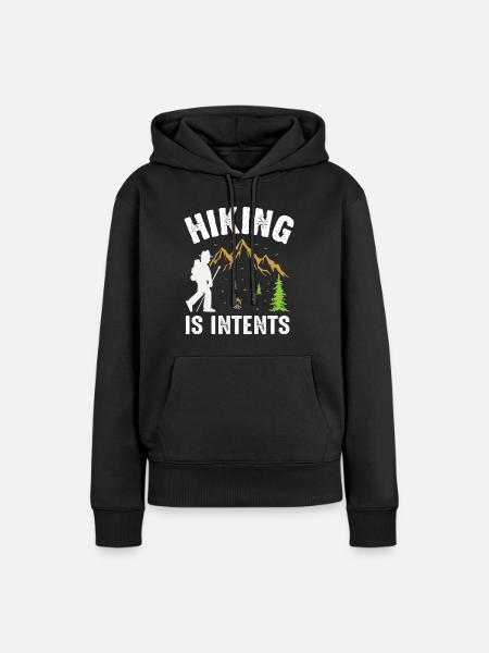 Wandern - Frauen Premium Bio Hoodie - Schwarz