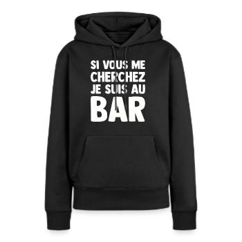 Humorbar Bistrot Aperitif Beauf Alkoholiker Lustig - Frauen Premium Bio Hoodie - Schwarz - Vorne - Julia (174cm)