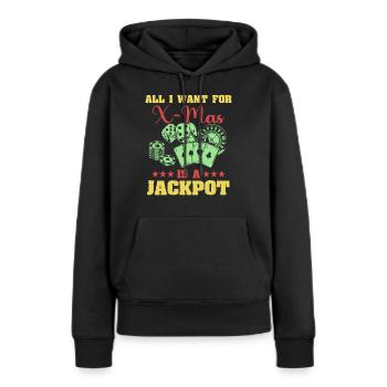 Casino - Frauen Premium Bio Hoodie - Schwarz - Vorne - Julia (174cm)