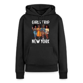 New York Girls Trip - Frauen Premium Bio Hoodie - Schwarz - Vorne - Julia (174cm)