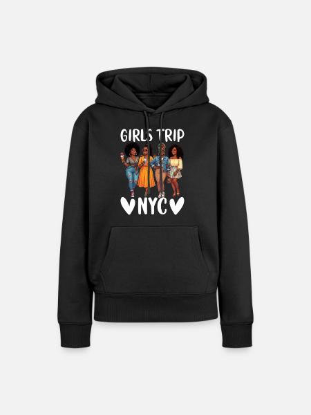 NYC Girls Trip - Frauen Premium Bio Hoodie - Schwarz