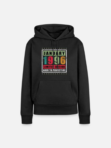 Januar 1996 Limitierte Edition - Frauen Premium Bio Hoodie - Schwarz