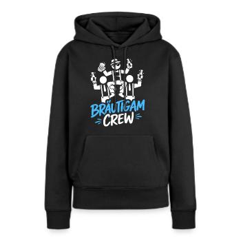 Enterrement de vie de garçon T-shirt hommes Grondement de fête de garçon - Sweat à capuche Premium bio Femme - noir - Devant - Julia (174cm)