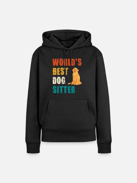 Weltbester Hundesitter - Frauen Premium Bio Hoodie - Schwarz