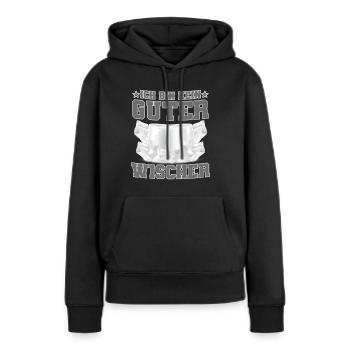 Toilettenpapier Ich Bin Ein Guter Wischer - Frauen Premium Bio Hoodie - Schwarz - Vorne - Julia (174cm)