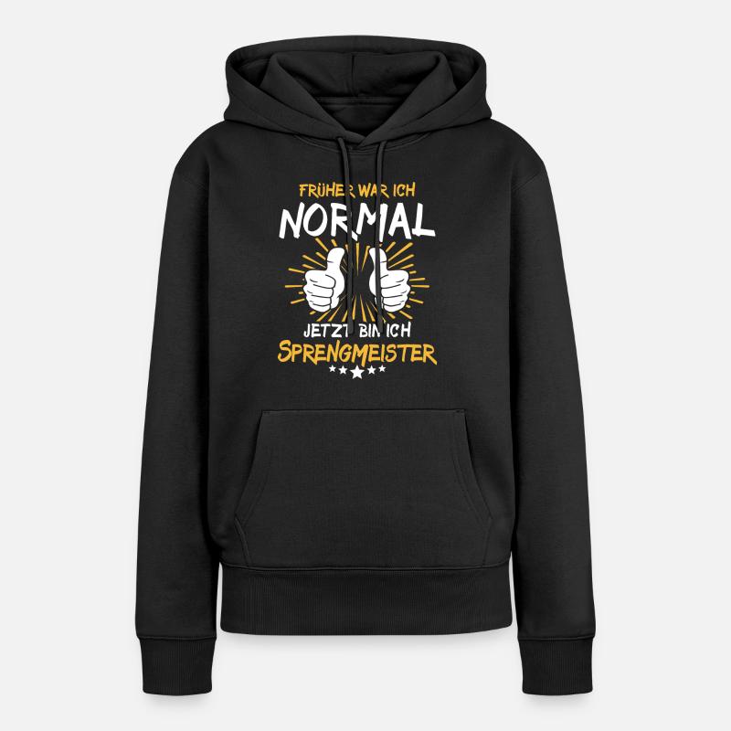 Sort de Commandant de Démolition - Sweat à capuche Premium bio Femme - noir